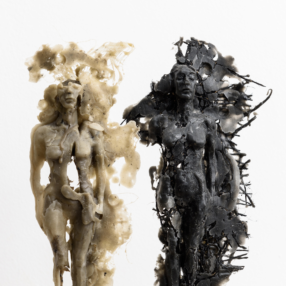 Portrait; Wax, Ash & Scrim